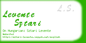 levente sztari business card